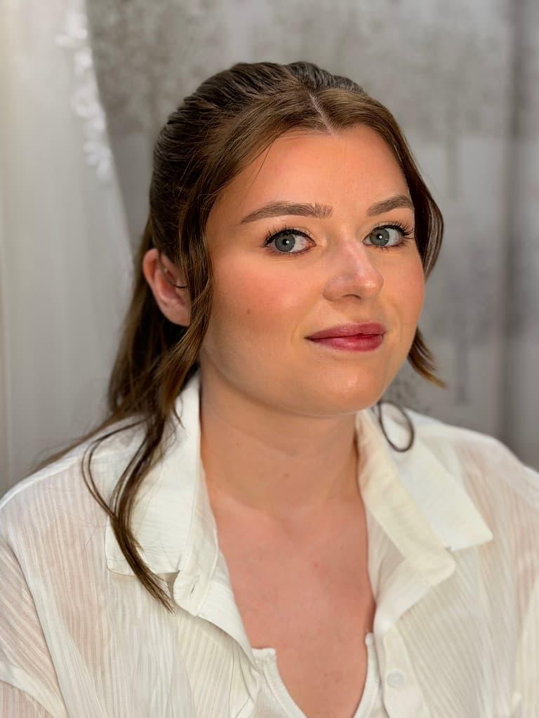 Bridal makeup application by Crissie Bond