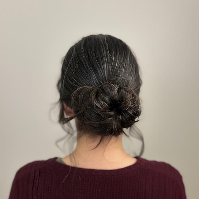 Romantic bridal updo for Hampshire wedding