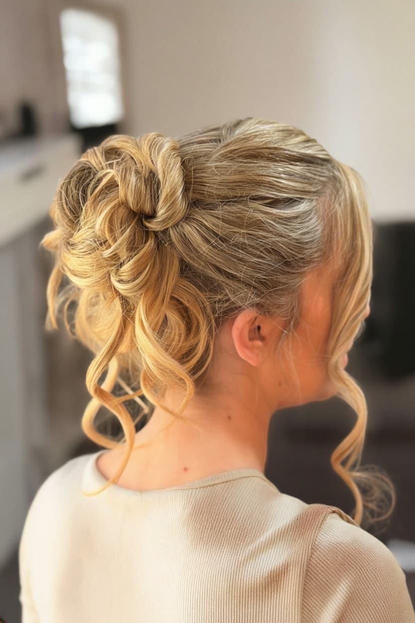 Romantic bridal updo for Hampshire wedding